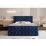 Małe łóżko kontynentalne CHESTERFIELD z dużym pojemnikiem 120x200 Milo