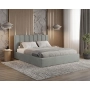 Polster-Doppelbett 180x200 mit Stauraum schlankes Design Nuvia
