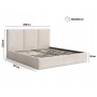 Großes Polsterbett 200x200 mit Bettkasten modernes Design Nuvia