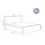 Gepolstertes Doppelbett 140x200 mit dekorativem Design Pillow