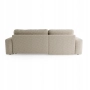 Bouclé Ecksofa mit Schlaffunktion & runden Formen Ornello L