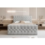 Małe łóżko kontynentalne CHESTERFIELD z dużym pojemnikiem 120x200 Milo