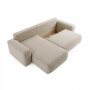 Bouclé Ecksofa mit Schlaffunktion & runden Formen Ornello L