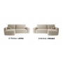 Bouclé Ecksofa mit Schlaffunktion & runden Formen Ornello L
