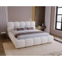 Modernes Design-Bouclé-Polsterbett 160x200 mit Bettkasten und Lattenrost Boston